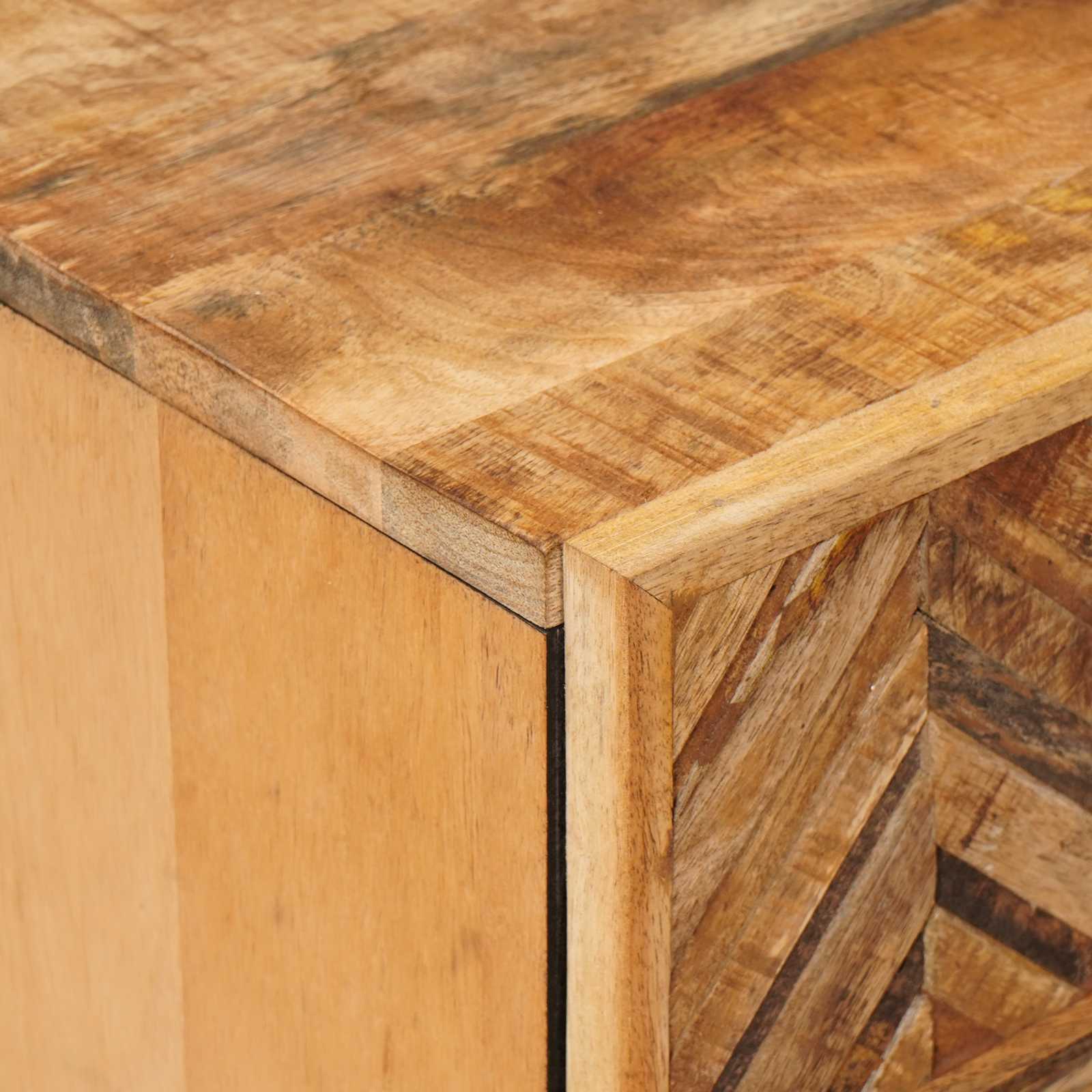 Mesita de Noche Marrón 50 x 33 x 60 cm Madera de mango maciza