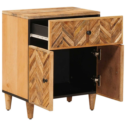 Mesita de Noche Marrón 50 x 33 x 60 cm Madera de mango maciza