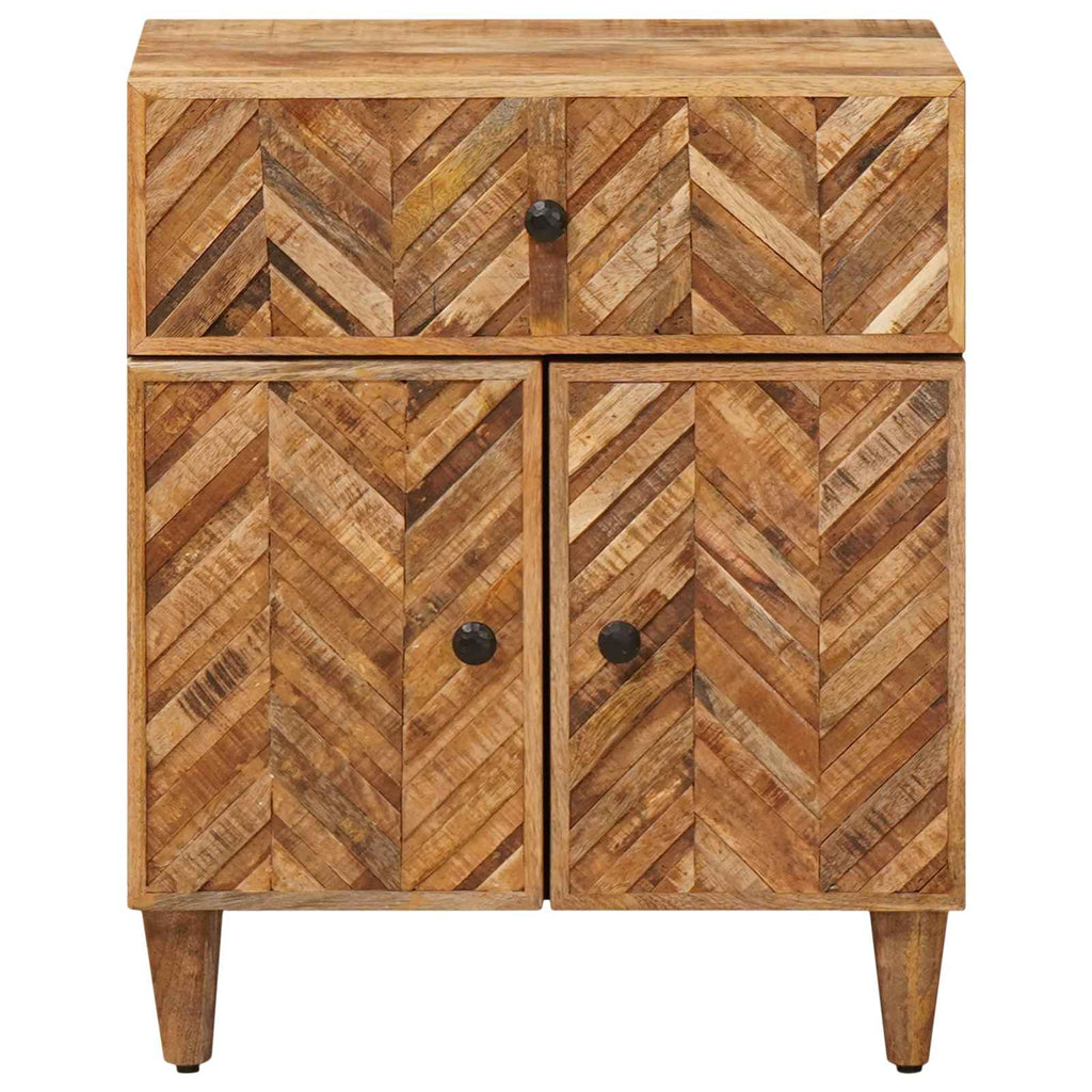 Mesita de Noche Marrón 50 x 33 x 60 cm Madera de mango maciza