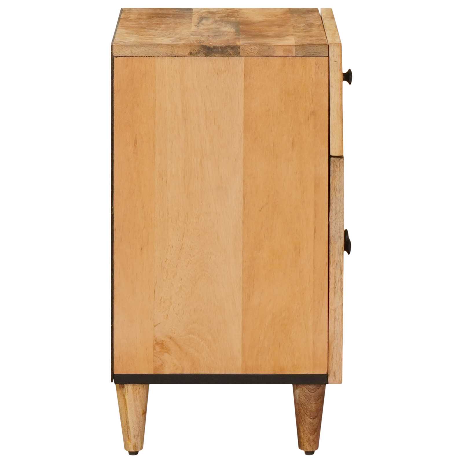 Mesita de Noche Marrón 50 x 33 x 60 cm Madera de mango maciza