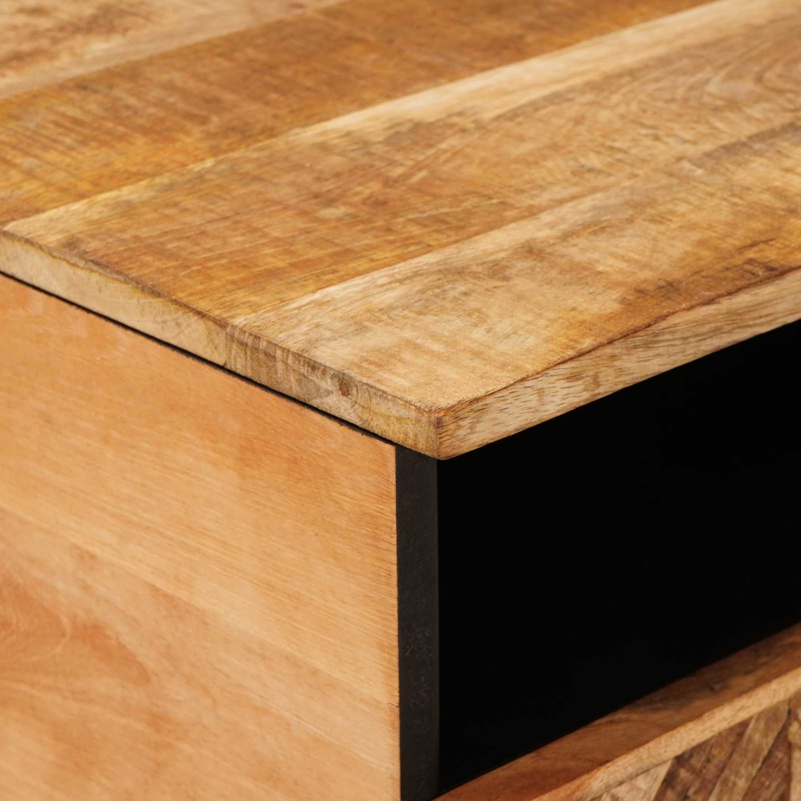 Mesa de Café Marrón 80 x 54 x 40 cm Madera de mango maciza