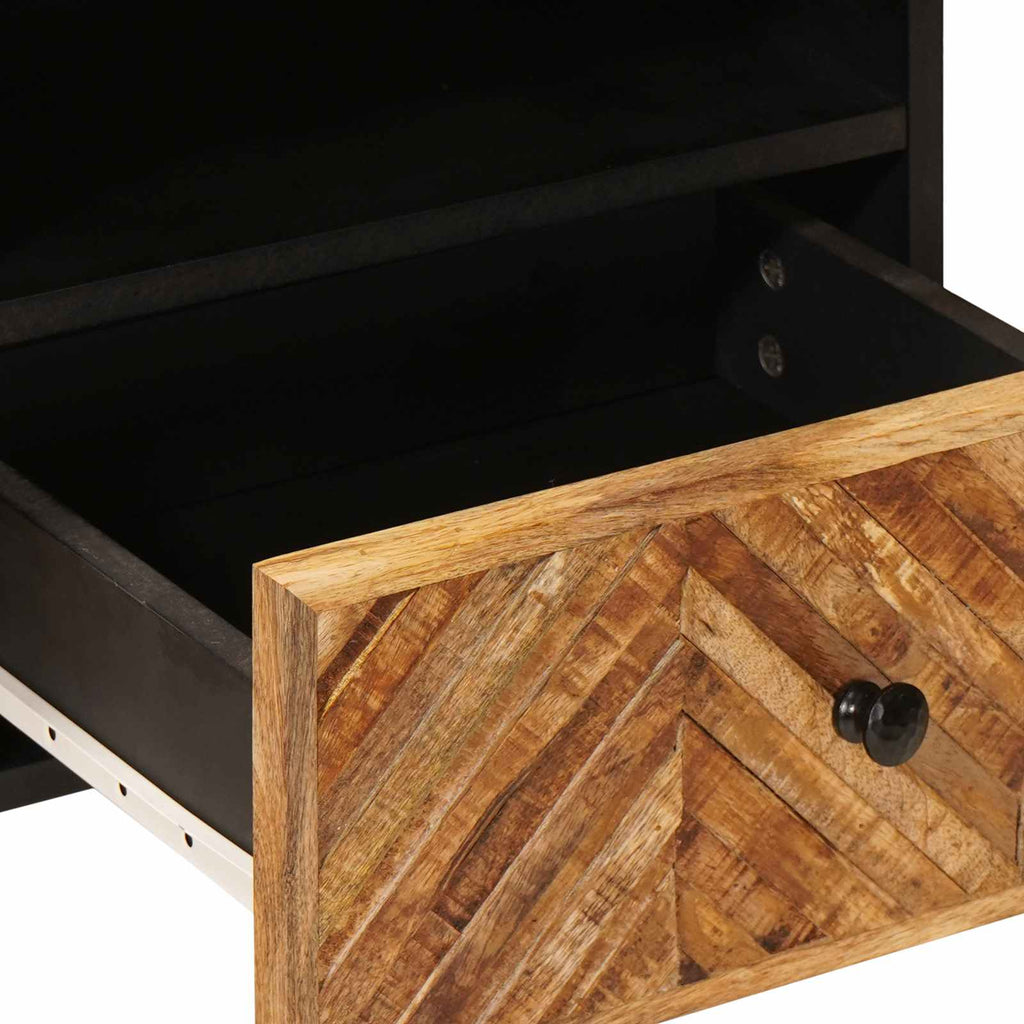 Mesa de Café Marrón 80 x 54 x 40 cm Madera de mango maciza