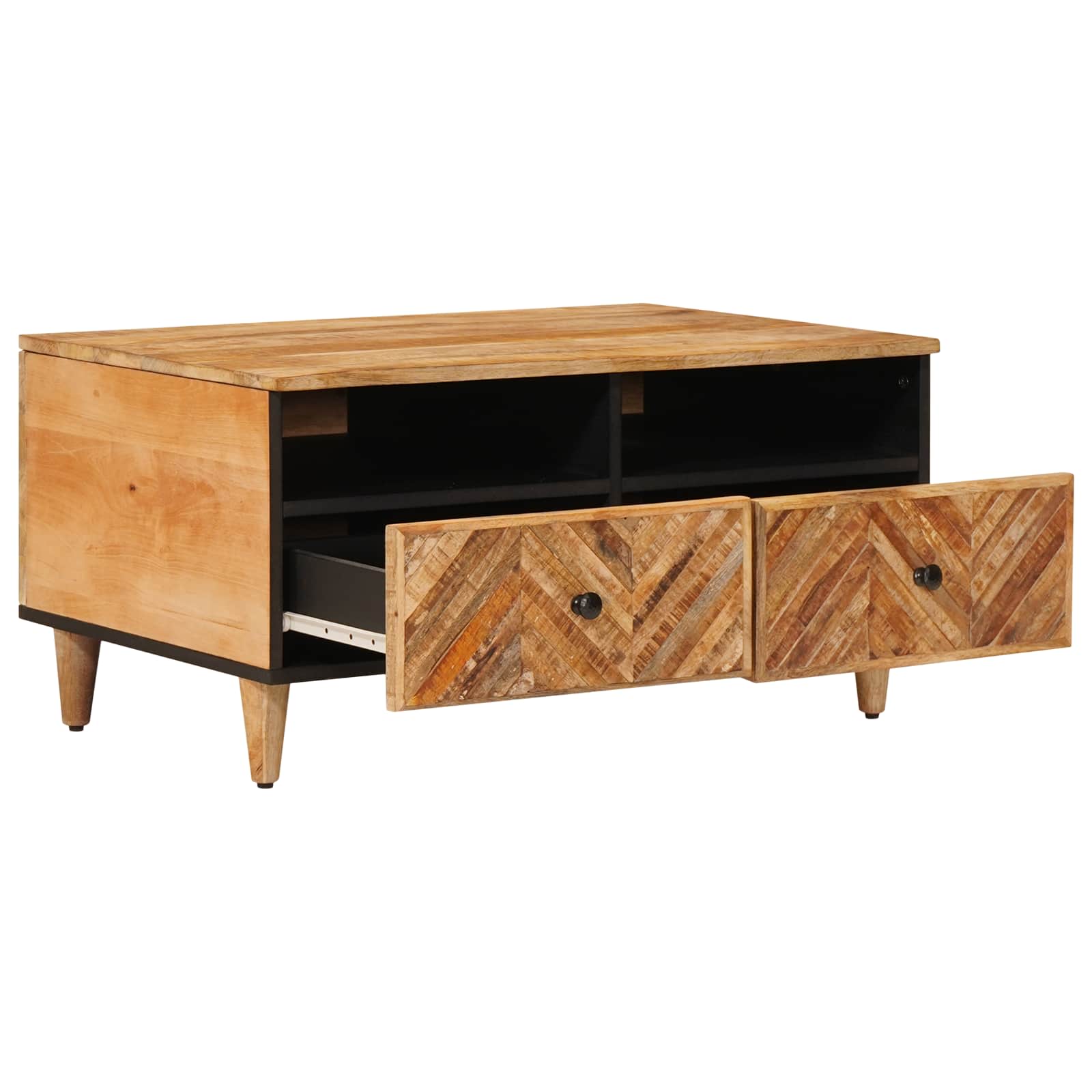 Mesa de Café Marrón 80 x 54 x 40 cm Madera de mango maciza
