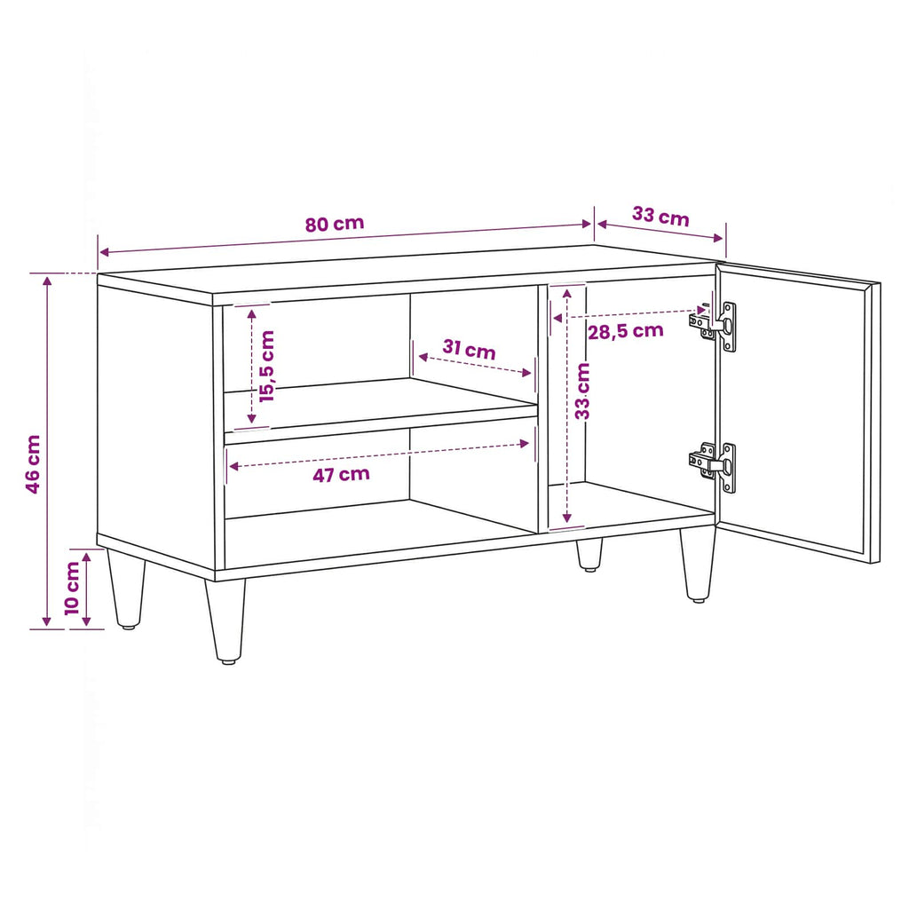 Armarios de Almacenamiento con puerta Marrón 80 x 31,5 x 46 cm