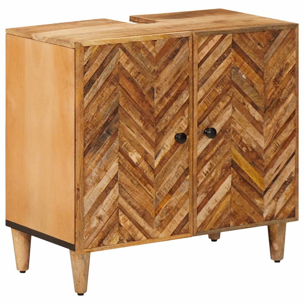 Mueble de lavabo Marrón 62 x 33 x 58 cm Madera de mango maciza