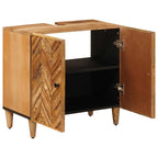 Mueble de lavabo Marrón 62 x 33 x 58 cm Madera de mango maciza