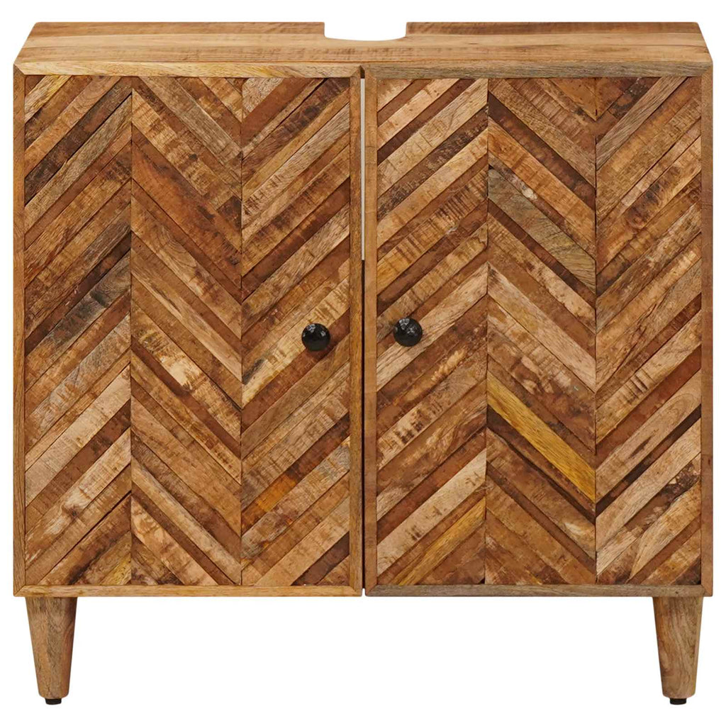 Mueble de lavabo Marrón 62 x 33 x 58 cm Madera de mango maciza