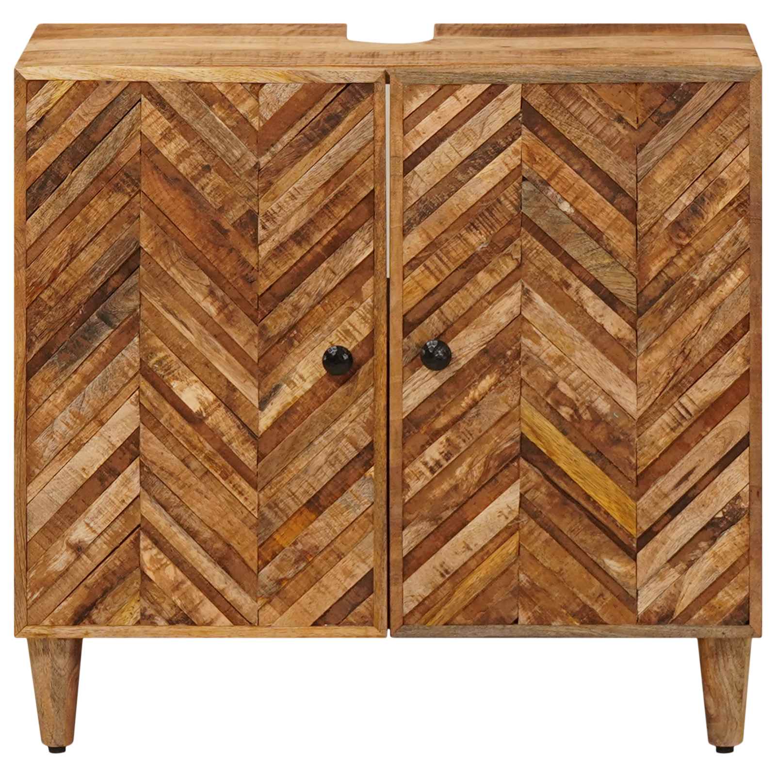Mueble de lavabo Marrón 62 x 33 x 58 cm Madera de mango maciza