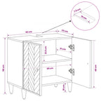 Mueble de lavabo Marrón 62 x 33 x 58 cm Madera de mango maciza