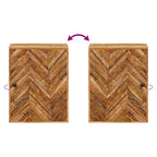 Mueble colgante Marrón 38 x 33,5 x 48 cm Madera de mango maciza