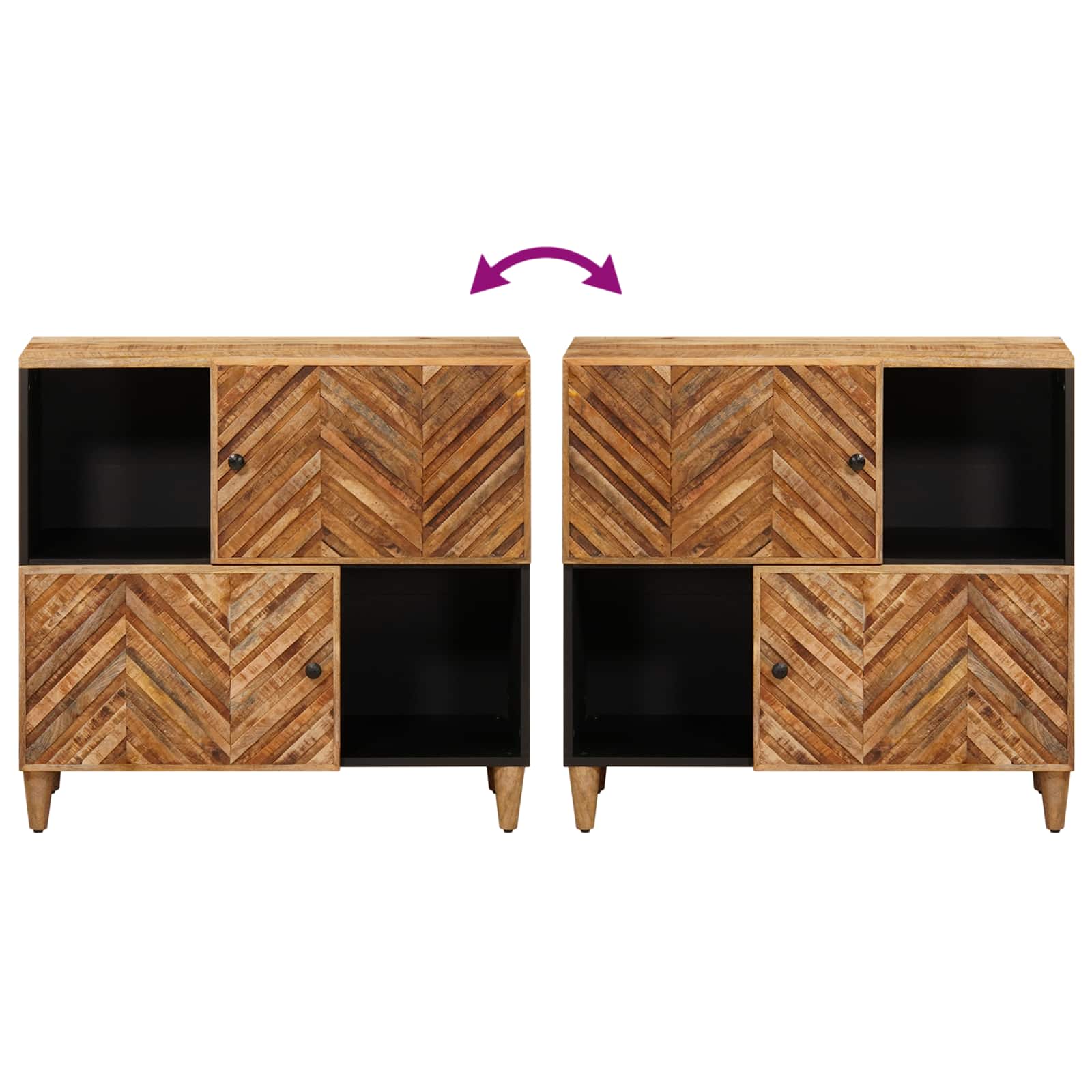 Armarios de Almacenamiento con puerta Marrón 80 x 33,5 x 75 cm