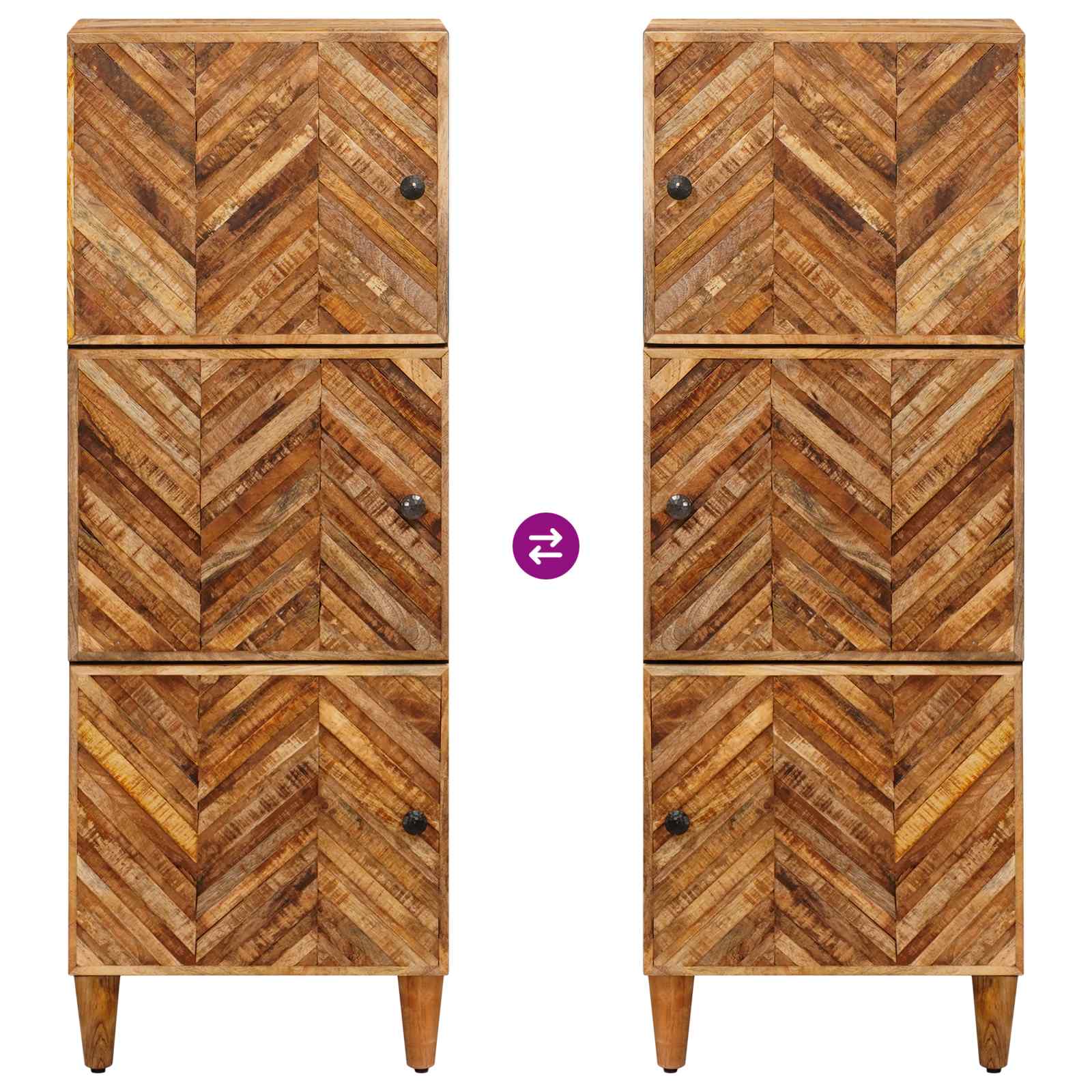 Armarios de Almacenamiento con puerta Marrón 40 x 33,5 x 110 cm