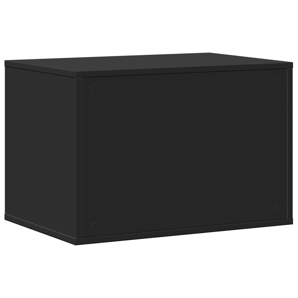 Mueble arenero de gatos madera ingeniería negro 60x40x40 cm