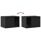 Mueble arenero de gatos madera ingeniería negro 60x40x40 cm