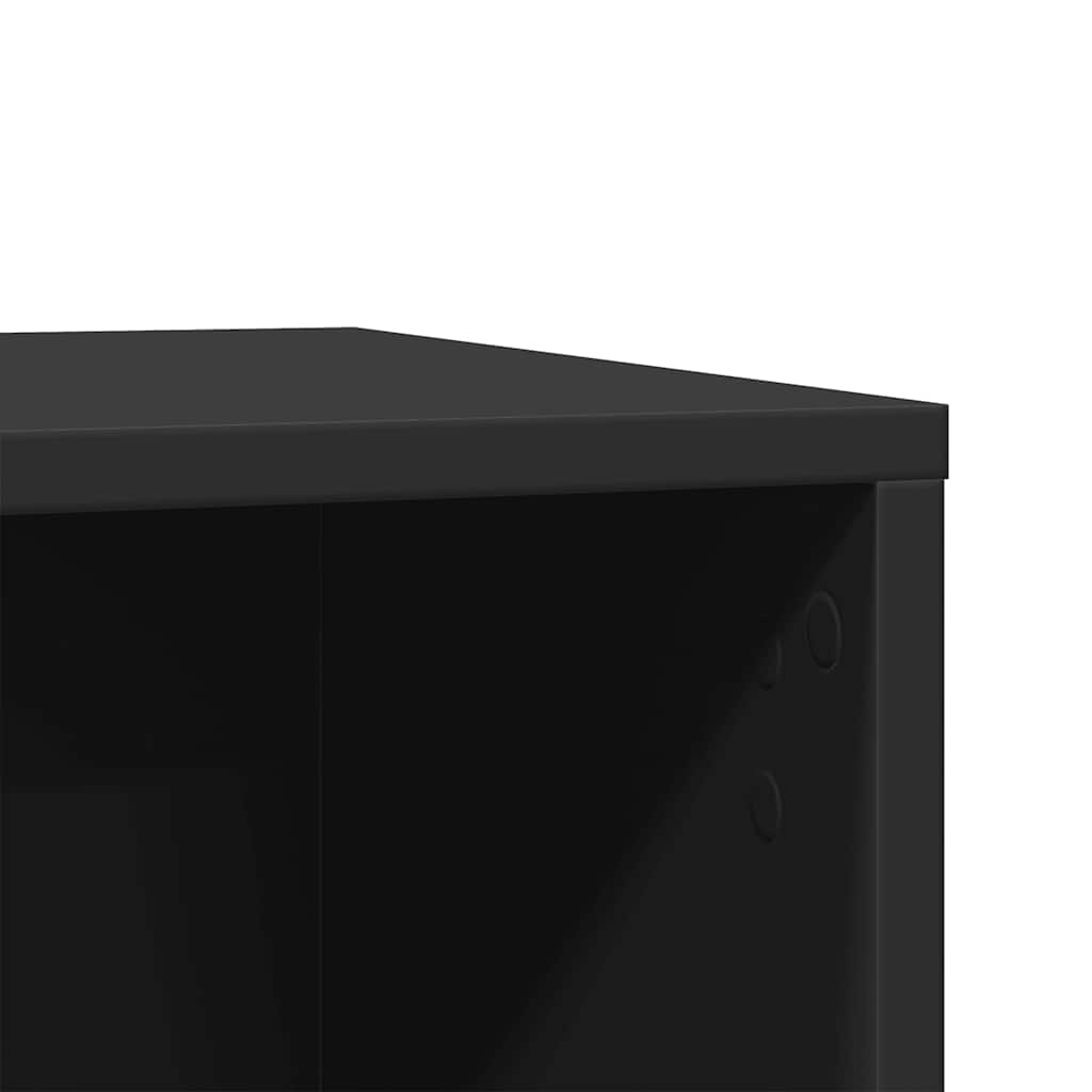 Mueble arenero de gatos madera ingeniería negro 60x40x40 cm