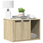 Mueble arenero para gatos madera roble artisian 42x42x51 cm