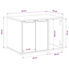 Mueble arenero para gatos madera ingeniería artisian 60x40x40cm