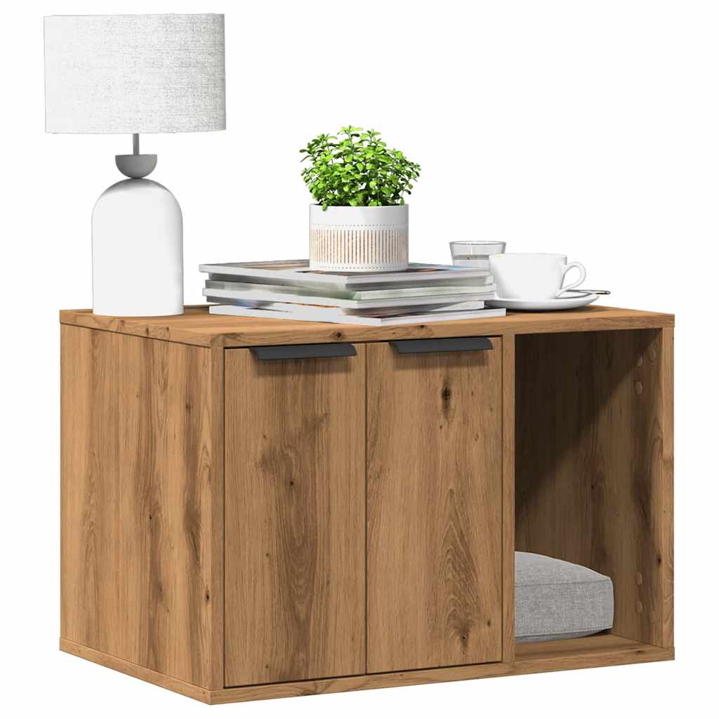 Mueble arenero para gatos madera ingeniería artisian 60x40x40cm