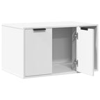 Mueble arenero para gatos madera ingeniería blanco 80x50x45 cm