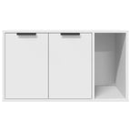 Mueble arenero para gatos madera ingeniería blanco 80x50x45 cm