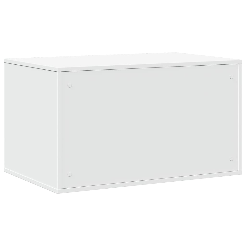 Mueble arenero para gatos madera ingeniería blanco 80x50x45 cm