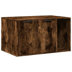 Mueble arenero para gatos madera roble ahumado 80x50x45 cm