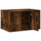 Mueble arenero para gatos madera roble ahumado 80x50x45 cm