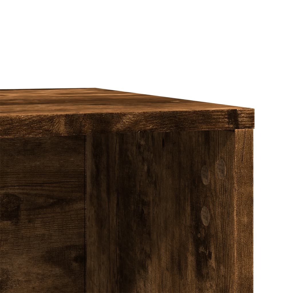 Mueble arenero para gatos madera roble ahumado 80x50x45 cm