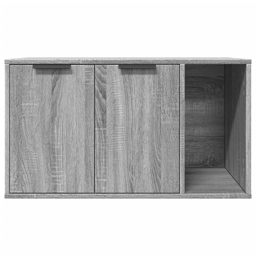 Mueble arenero para gatos madera gris Sonoma 80x50x45 cm