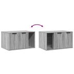 Mueble arenero para gatos madera gris Sonoma 80x50x45 cm
