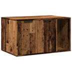 Mueble arenero de gatos madera ingeniería envejecida 80x50x45cm