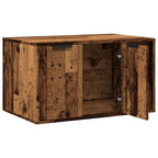 Mueble arenero de gatos madera ingeniería envejecida 80x50x45cm