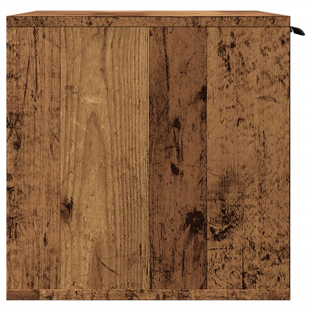 Mueble arenero de gatos madera ingeniería envejecida 80x50x45cm