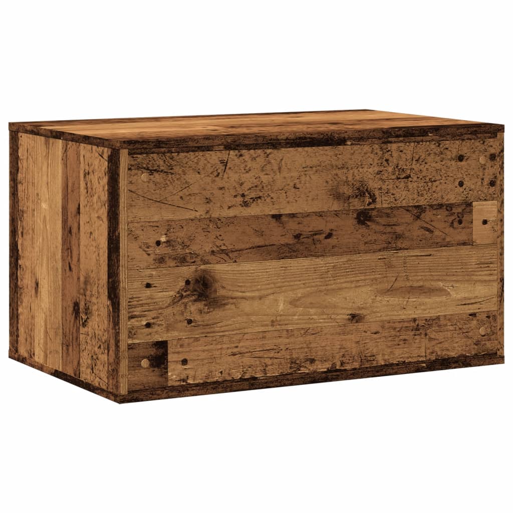 Mueble arenero de gatos madera ingeniería envejecida 80x50x45cm