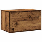 Mueble arenero de gatos madera ingeniería envejecida 80x50x45cm