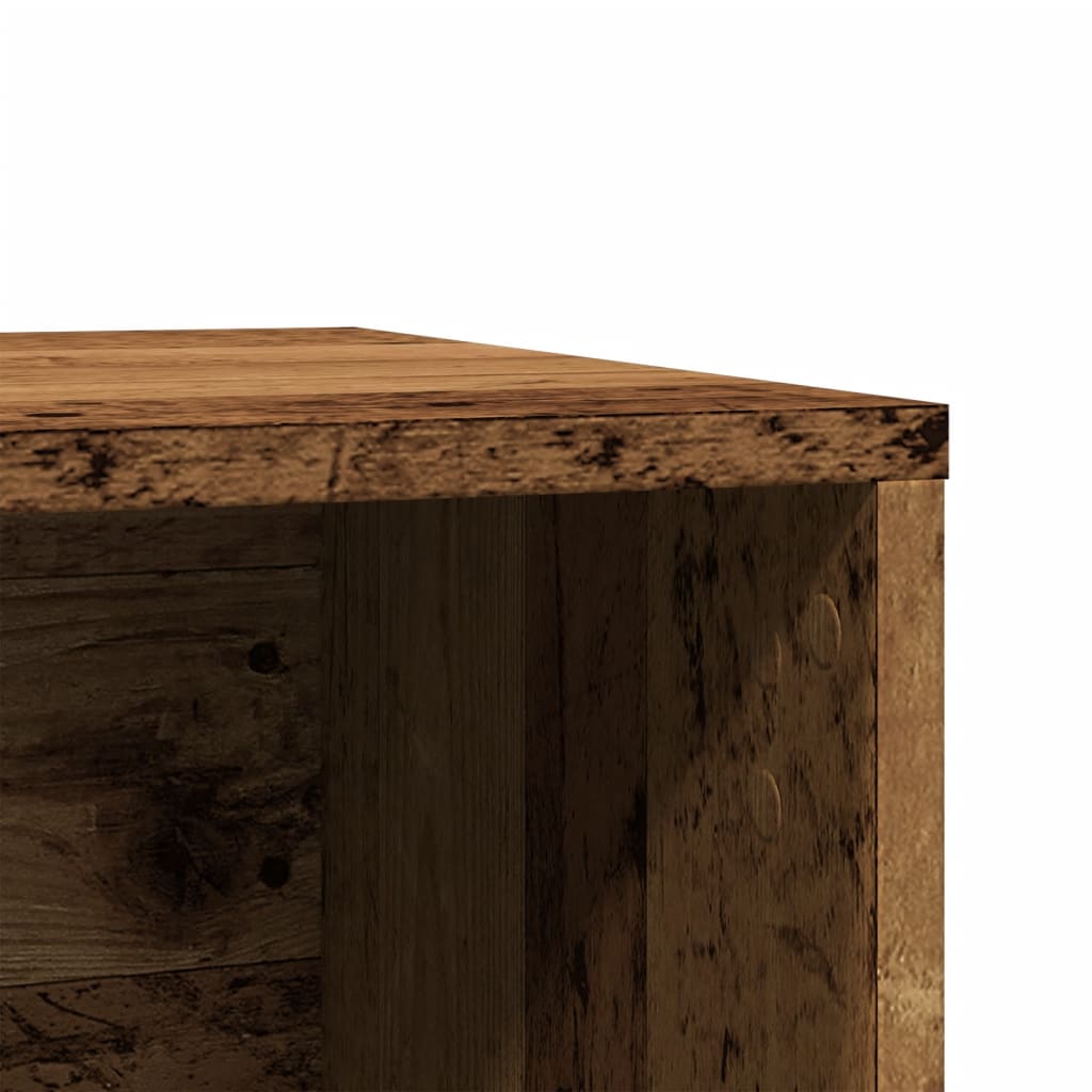 Mueble arenero de gatos madera ingeniería envejecida 80x50x45cm