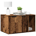 Mueble arenero de gatos madera ingeniería envejecida 80x50x45cm