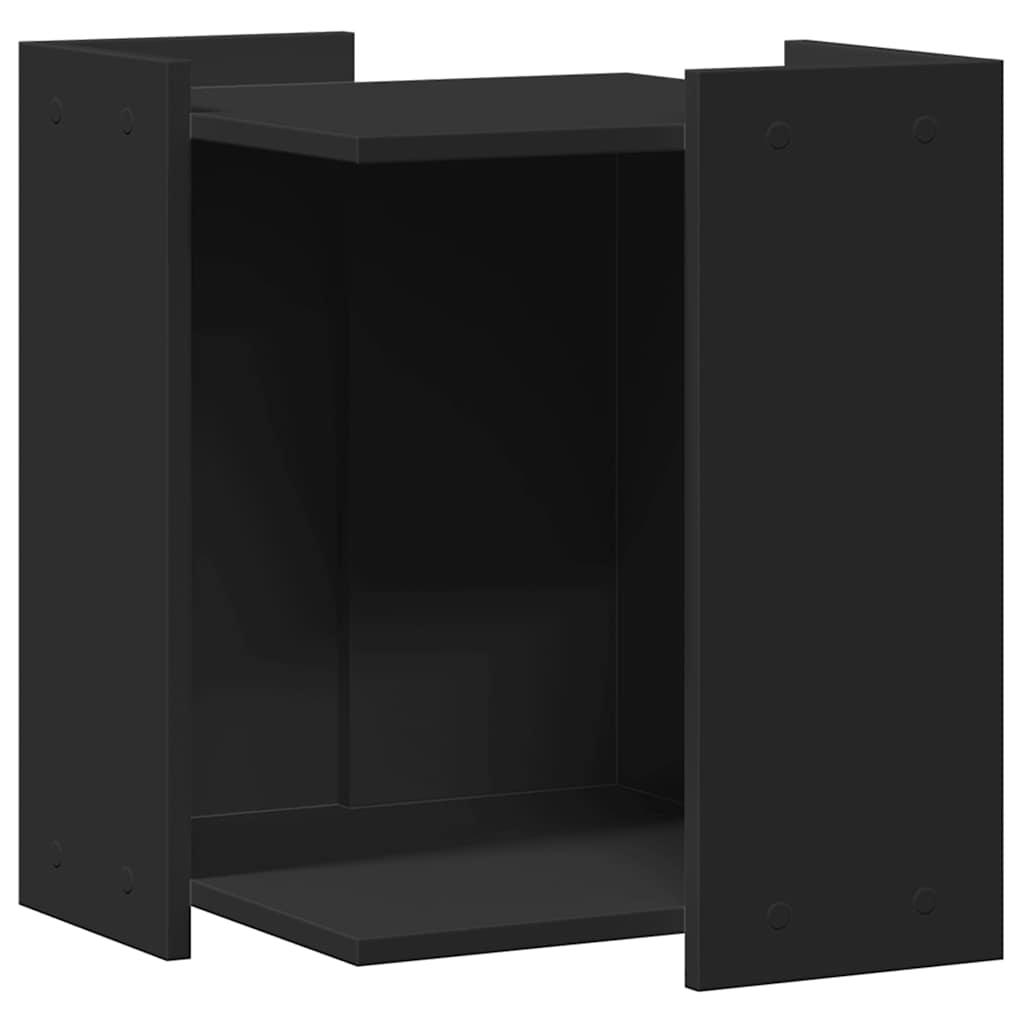 Mueble arenero para gatos madera ingeniería negro 42x42x51 cm