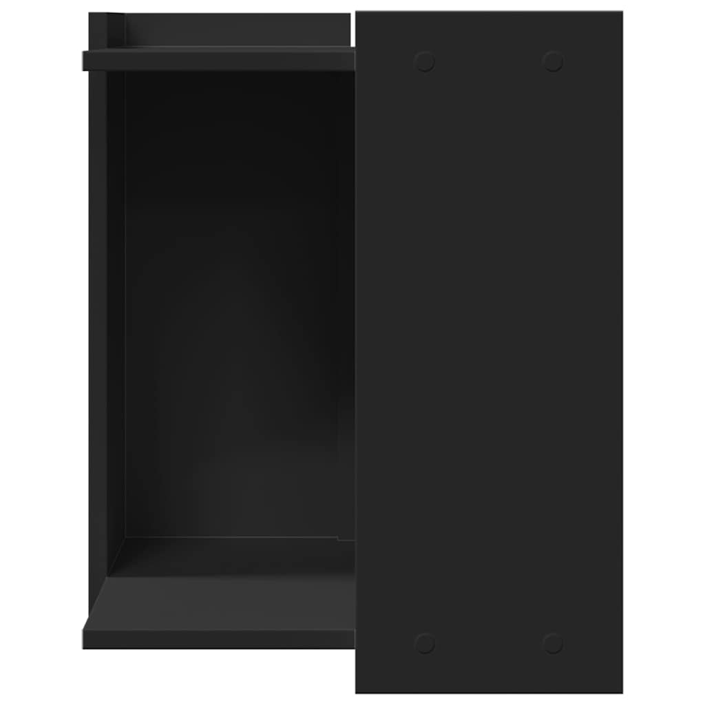 Mueble arenero para gatos madera ingeniería negro 42x42x51 cm