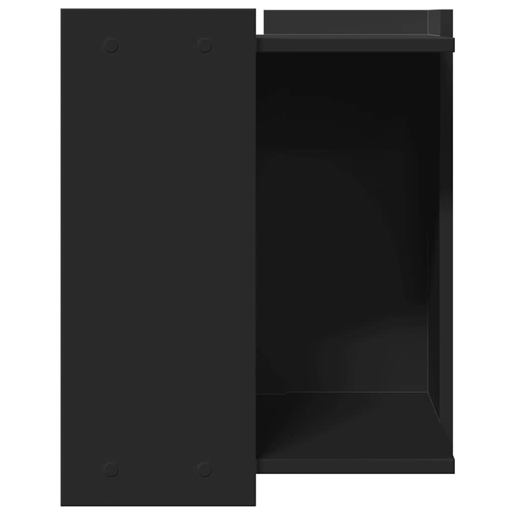 Mueble arenero para gatos madera ingeniería negro 42x42x51 cm