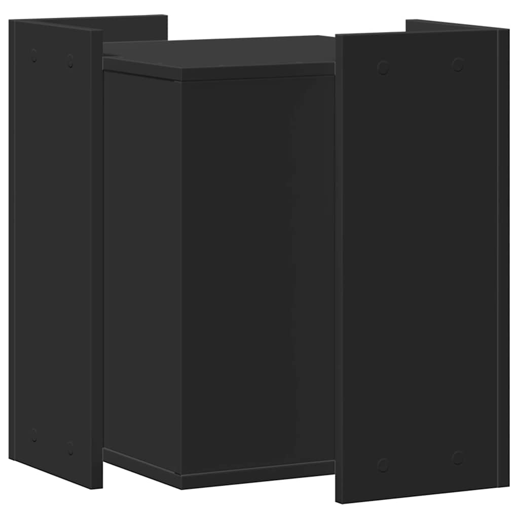 Mueble arenero para gatos madera ingeniería negro 42x42x51 cm