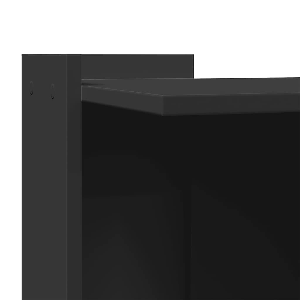 Mueble arenero para gatos madera ingeniería negro 42x42x51 cm