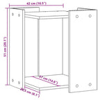 Mueble arenero para gatos madera ingeniería negro 42x42x51 cm