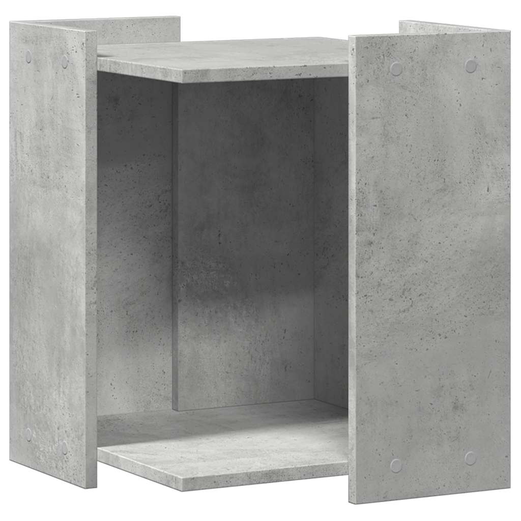 Mueble arenero de gatos madera gris hormigón 42x42x51 cm