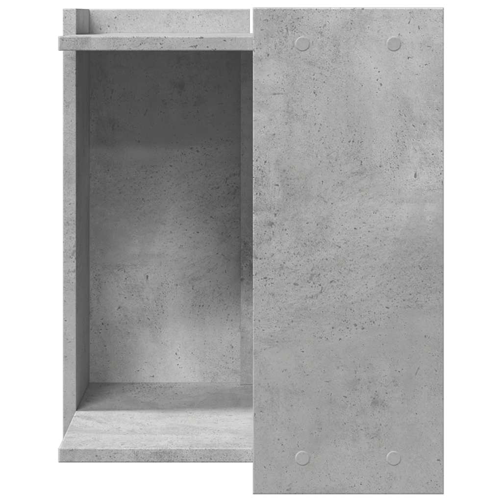 Mueble arenero de gatos madera gris hormigón 42x42x51 cm