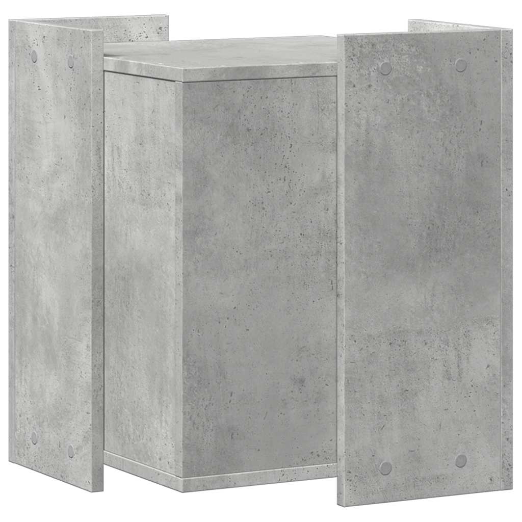 Mueble arenero de gatos madera gris hormigón 42x42x51 cm