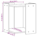 Mueble arenero de gatos madera gris hormigón 42x42x51 cm