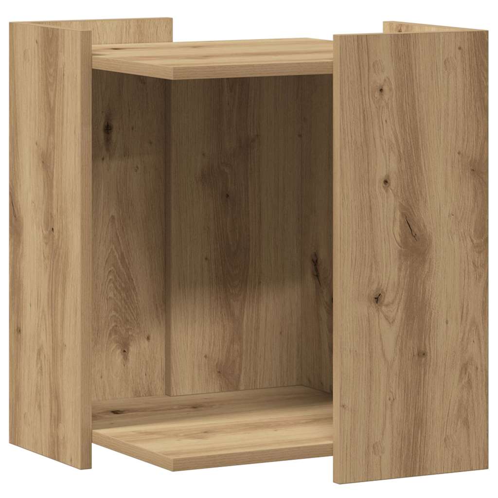 Mueble arenero para gatos madera roble artisian 42x42x51 cm