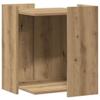 Mueble arenero para gatos madera roble artisian 42x42x51 cm