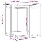Mueble arenero para gatos madera roble artisian 42x42x51 cm